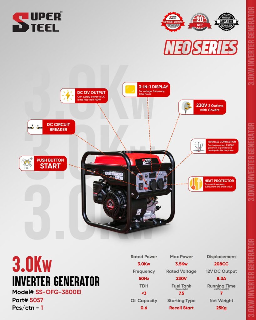 3.0Kw Super Steel Generator