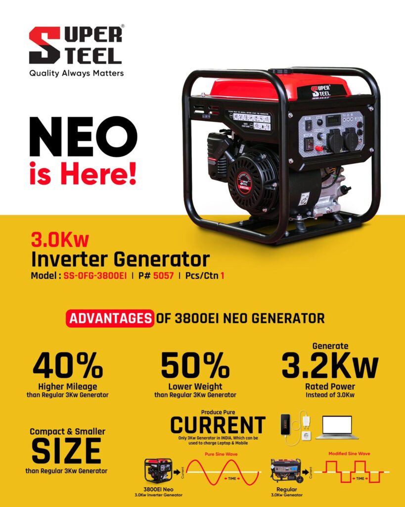 3.0Kw Super Steel Invertor Generator