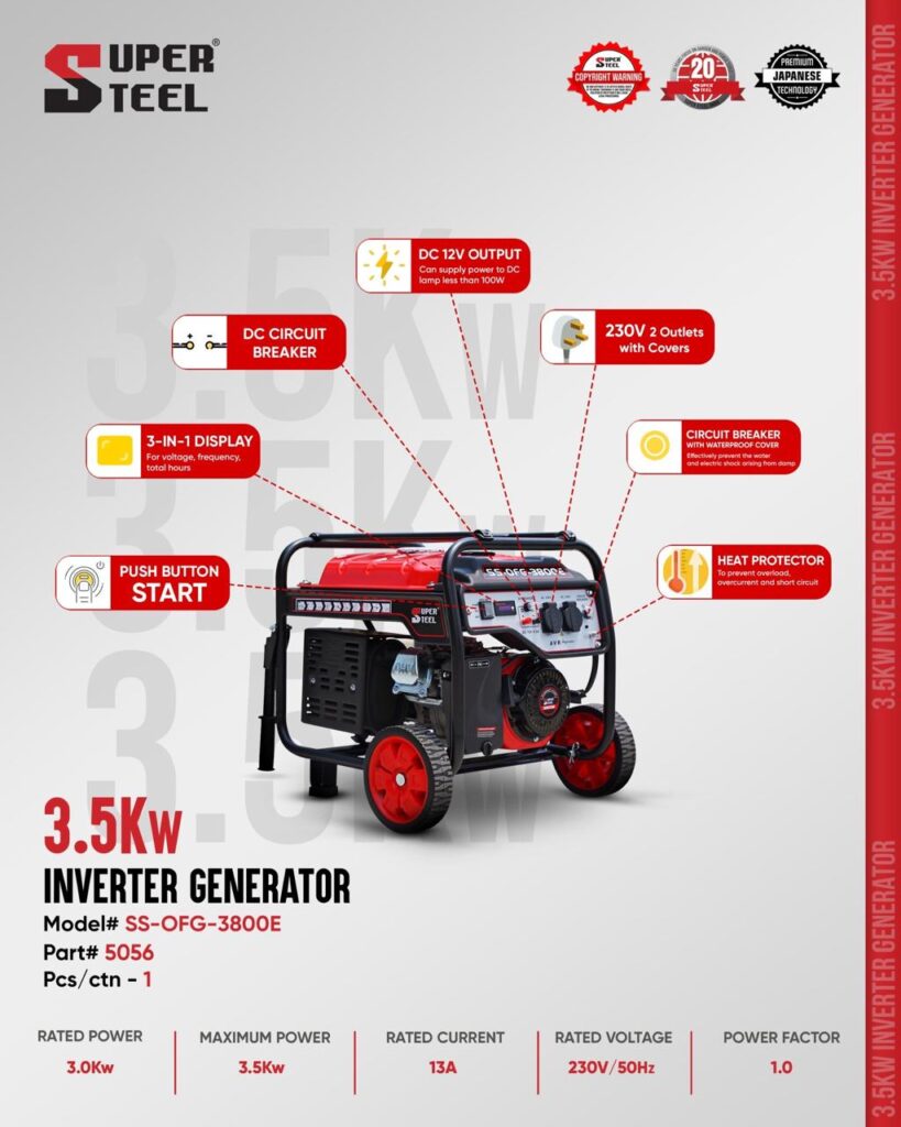 3.5Kw Super Steel Generator
