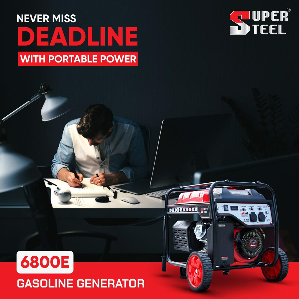 6800E Gasoline Super Steel Generators